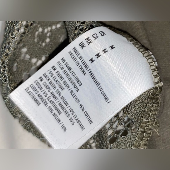 Long sleeve olive green crop top - Picture 4 of 4